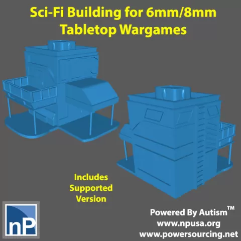 Small City Building for 6mm-8mm Sci-Fi Wargames by nonPareil Institute