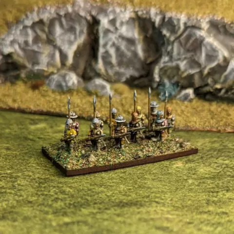 6-15mm Medieval Polearm Infantry (Spears, Bills & Voulges) (2 Poses) HYW-1 by Turner Miniatures