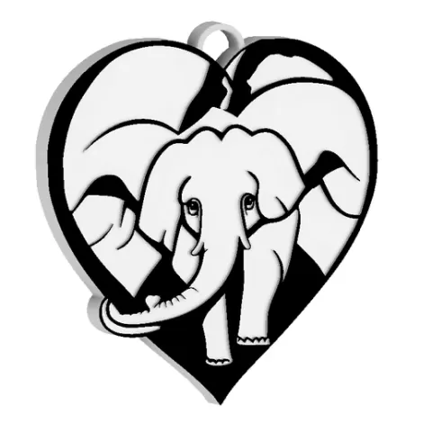 Cute Elephant Keychain / EARRING / NECKLACE