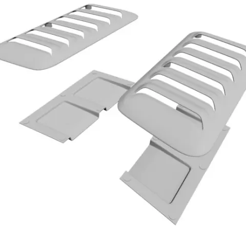 Jeep Grand Cherokee ZJ 1998 5.9L Hood Scoop Vent Louvers Pair