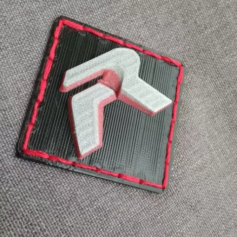 RCZ R logo for sewing or gluing