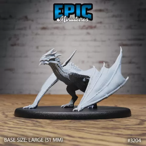 Wyvern Classic / Bulky Dragon / Winged Reptile / Draconic Wizard Mount / Magical Encounter / Drake Army by Epic-Miniatures