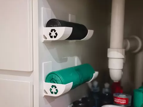 Slightly Over Engineered Trash Bag Roll Holder