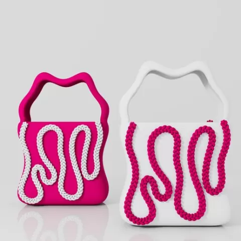 Elegant Braided Tote Bag STL | Genz Aesthetic 3D Printed Handbag | Luxury Fashion Purse