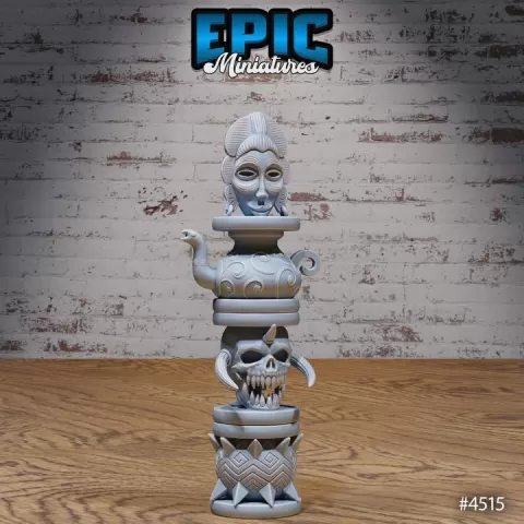 Totems V1 / Safari Environment / African Theme Equipment / Tribal Items / Jungle Utopia Item / Southern Decoration Encounter by Epic-Miniatures