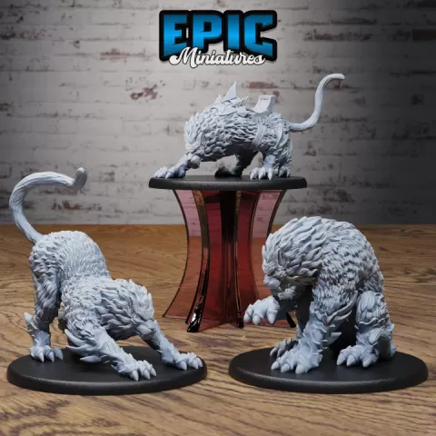 Draconic Tiger Set / Predator Lion / Dragonborn Beast / Wild Animal / Dragon Servant / Dragonkin / Evil Drake Army by Epic-Miniatures