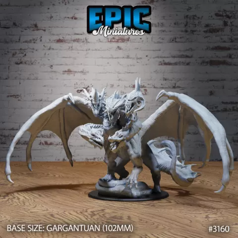 Dragon Queen Tiamat / Legendary Chromatic Drake / 5 Headed Draconic Goddess / Ancient Magical Beast / Evil Dragonborn / Winged Mountain Encounter by Epic-Miniatures