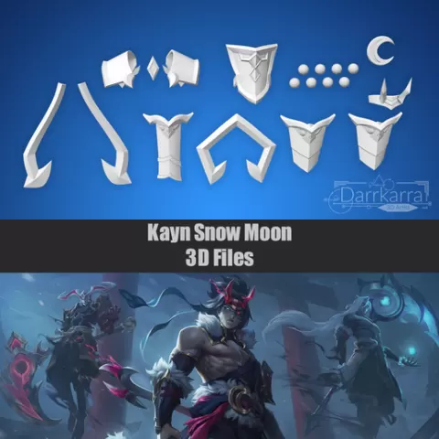 Kayn Snow Moon Accessoires / Armor League of Legends Fichiers 3D Cosplay
