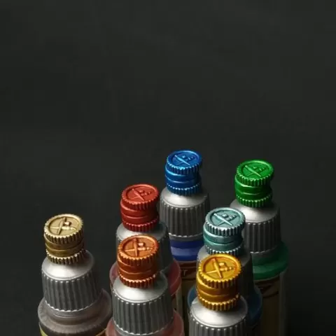 Dropper Bottle Color Swatch Topper - 3D Model (Coin Stack)
