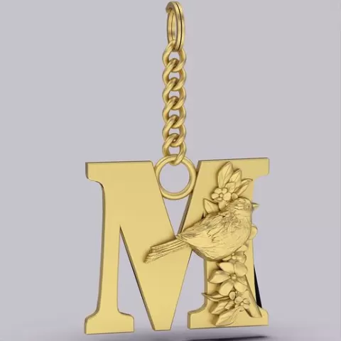 Alphabet letters m key holder