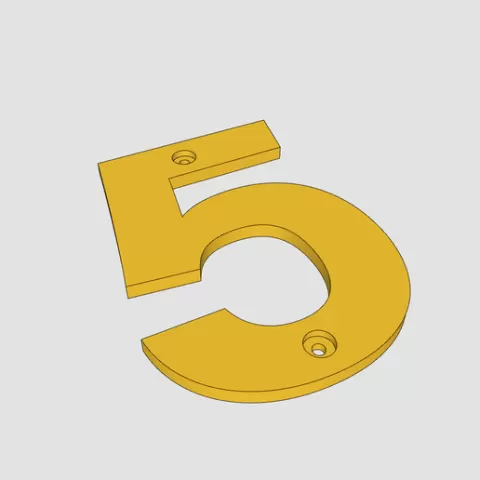 Number 5 for Wall