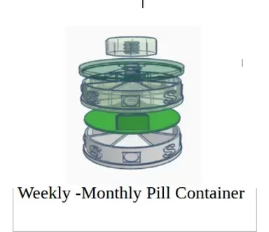 Stacking Pill Container - Weekly - Monthly