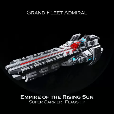 SCI-FI Ships Flagship Carrier - Empire of the Rising Sun - Presupported by Grand Fleet Admiral Tabletop