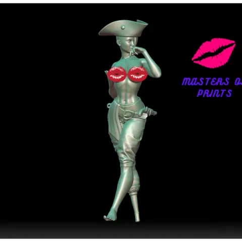 PEARLS OF THE SEA- LESLY - PIRATE PINUP - EROTIC MINIATURE 75 MM SCALE by PrintPleasure