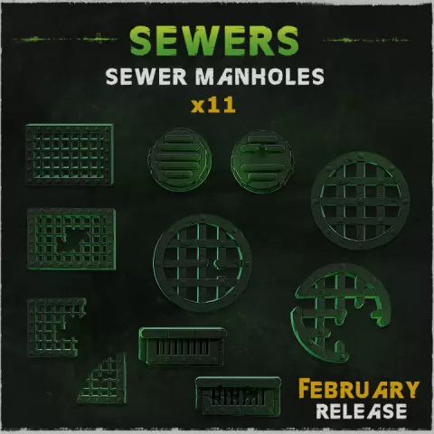 Sewer Manholes - Basing Bits by Zabavka Workshop