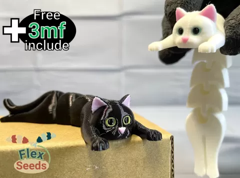 Flexi Holding Cat (Print-in-place)