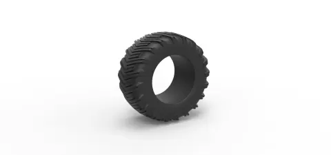 Pulling tractor rear tire 12 Scale 1:25 - 3DTechDesign