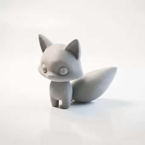 Cute Fox Figurine Chibi Character 3D Printable