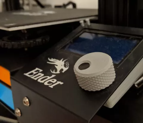 Knurled Controll Knob + Knob Cap for Ender 3