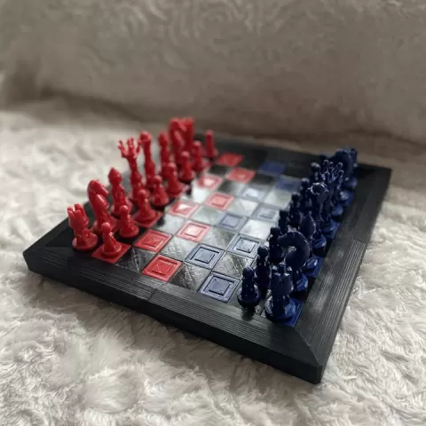 Spiral chess set (with board) by EndK7