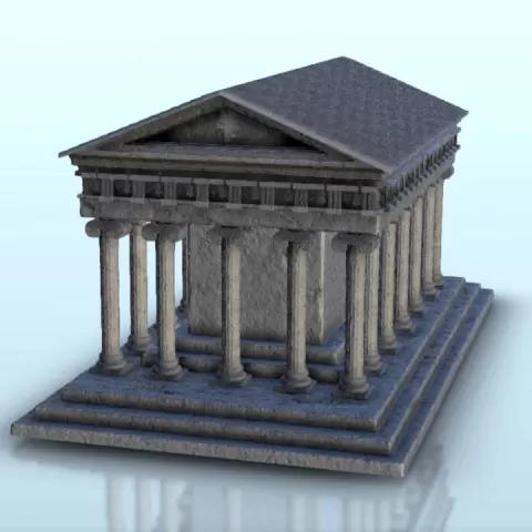 Greek temple 4 - Ancient Classic Old Archaic Historical 28mm 20mm 15mm by Hartolia Miniatures