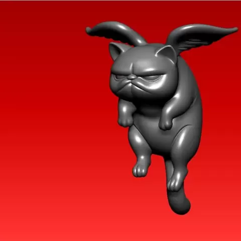 Devil Cat Version model - Cat - 3D print - Rubber Duck
