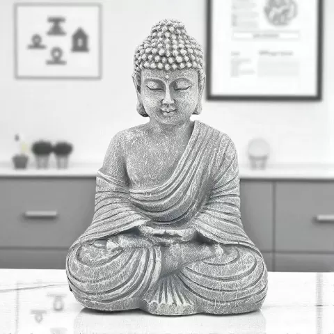 Resin Lotus Buddha Statues - Zen Plant Stand for Succulents - JessArt