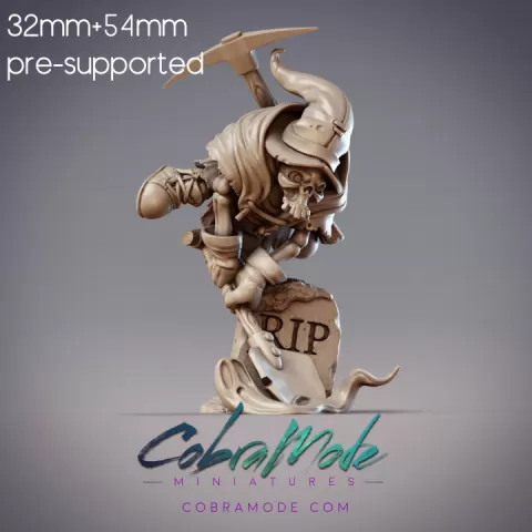 Skeleton Gravedigger Minion (Pre-Supported) by CobraMode