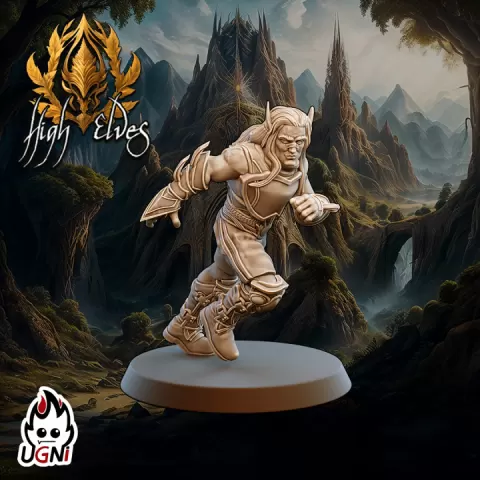 Elf Lineman #02 - High Elves - Fantasy Football by UGNI Miniatures