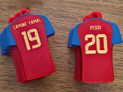 Lamine Yamal y Pedro - Llaveros selección España