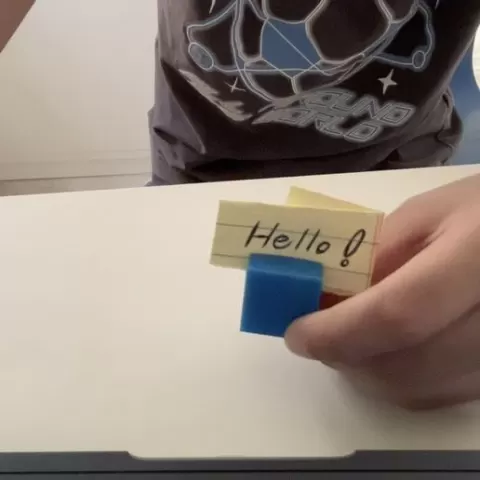 QR code/note holder