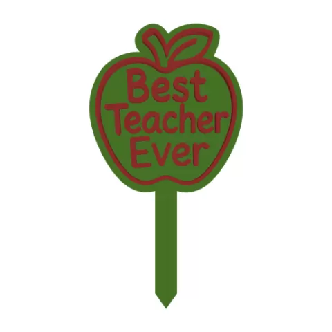 Best Teacher Ever Apple (Cake Topper)