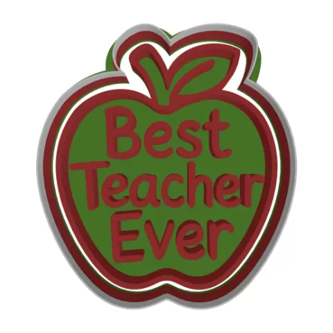 Best Teacher Ever Apple (Stamp Set)