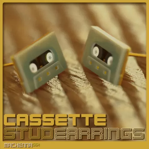 Cassette Stud Earrings by Gary