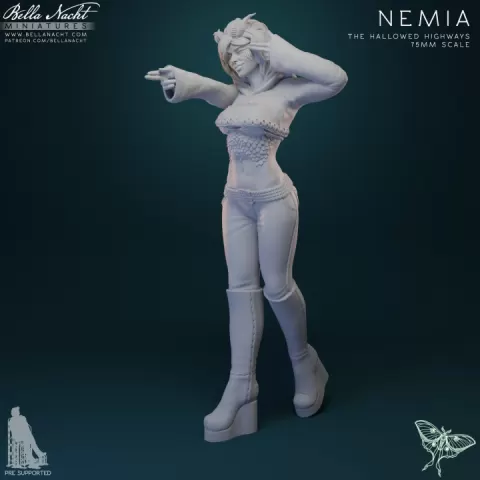 Nemia of The Hallowed Highways | 75mm | PreSupported by Bella Nacht Minis