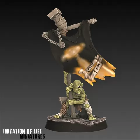Post Apocalyptic Mutant Slave Child Bannerbearer by Imitation of Life Miniatures