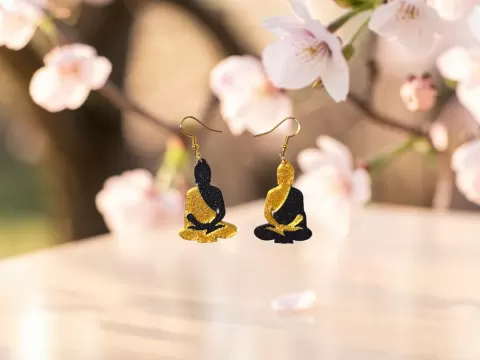Meditation Buddha earrings