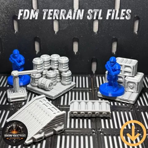 Industrial Sci-Fi Loading Dock Scatter Terrain by Iron Sector Studios