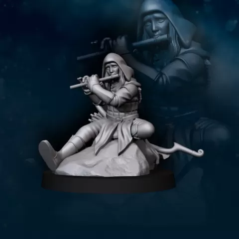 Wood Elf Musician New Pose | Wood Elves | Fantasy by Davale Games ©
