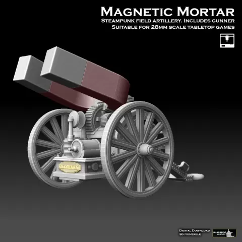 Steampunk Magnetic Mortar by Sharedog Miniatures