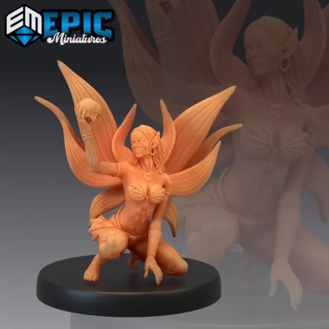 Dark Fairy Mourning / Female Nature Spirit / Forest Fey by Epic-Miniatures
