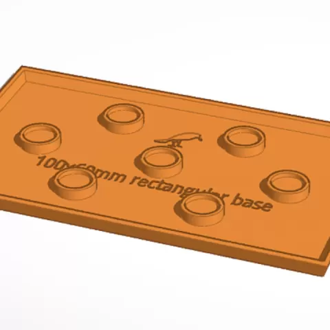 100x60mm rectangular base (Magnetic) by Raven Miniatures