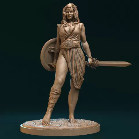 Kyrene - Warrior version by Claydemon Miniatures
