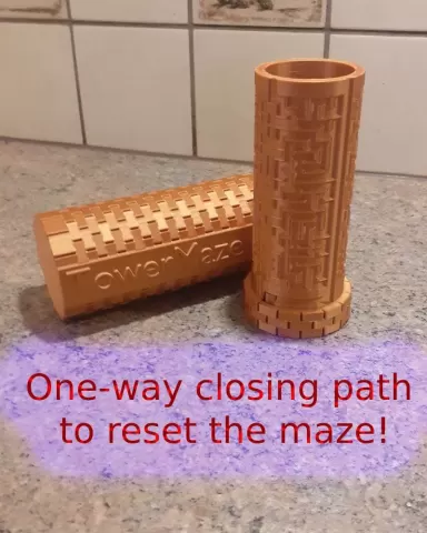 Tower Maze Level 16 - Built-in locking mechanism