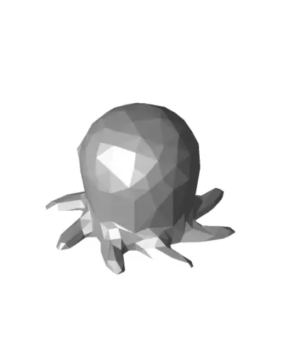 Low Poly Cute Octopus