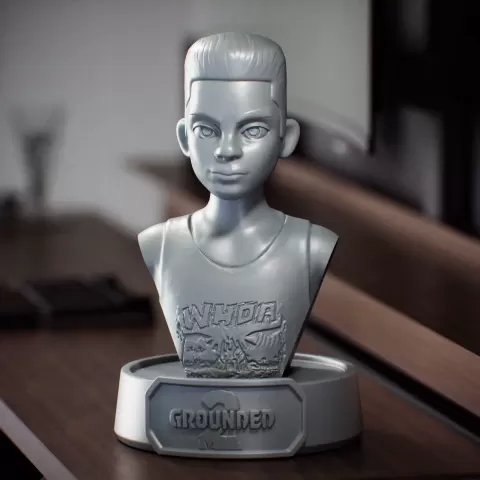 Max Bust from Grounded 2 - Fan Art - greencatpoly