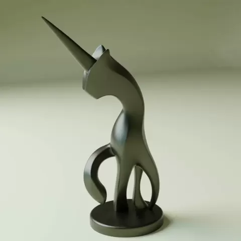Unicorn Sculpture - Modern - Crazy3D