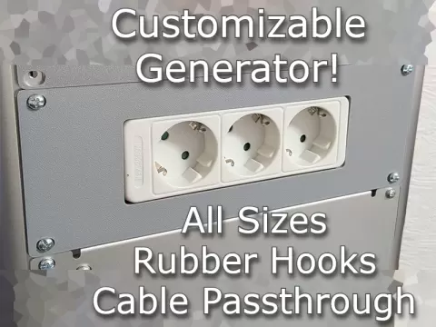 Customizable 10 Inch Rack Powerstrip Mount