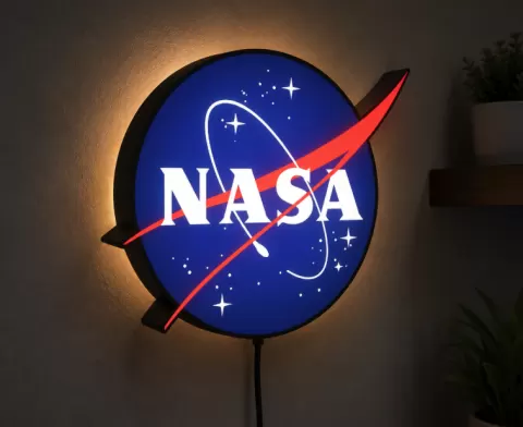 NASA Space SpaceX LED Light Box | Multi-Color 3D Printable STL