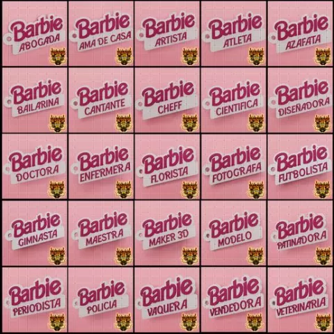 PACK #1 BARBIE PROFESSIONS KEY CHAINS